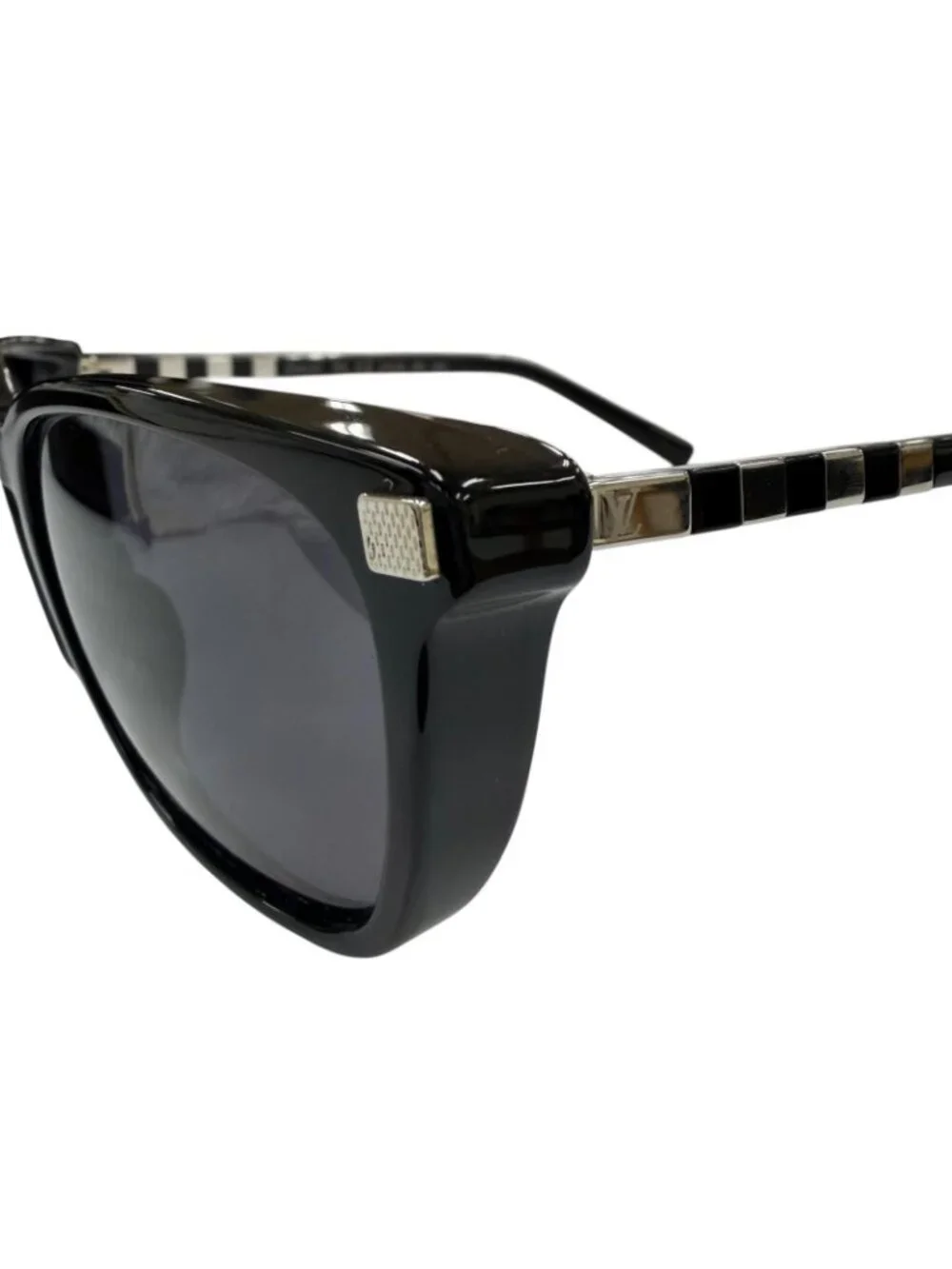 Louis Vuitton Conviction Sunglasses Black Silver 57 18 Demo Lens Eyewear
